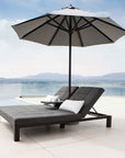 Twin Lounger with U-side table and umbrella